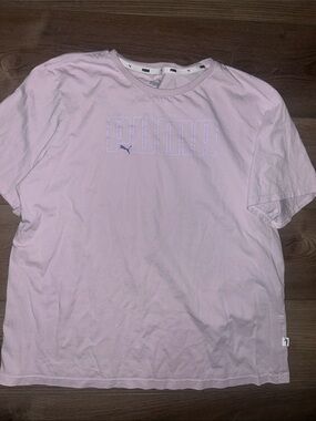 Puma Light Pink Short Sleeve Logo Tee